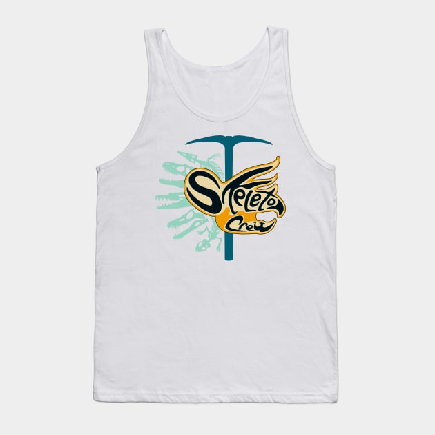 Logo - Blue Yellow Tank Top by SkeleCrewPaleo